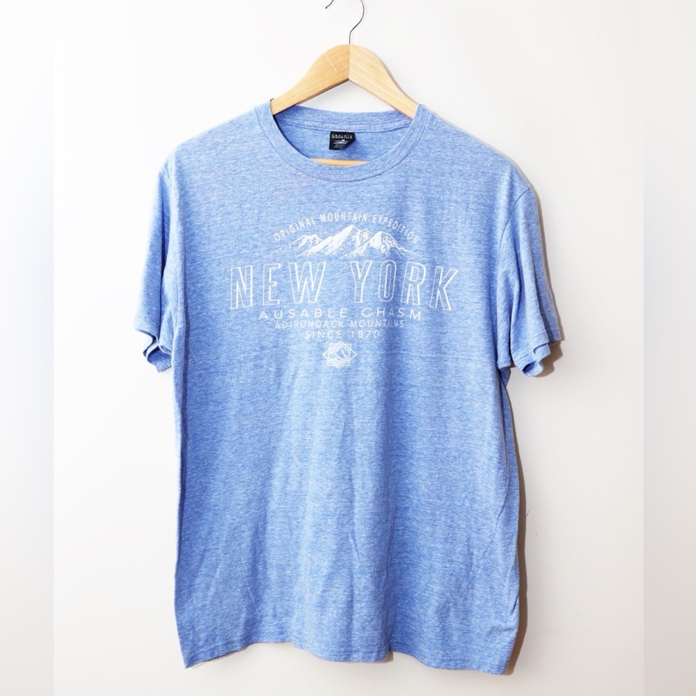 New York Ausable Chasm ADK Mountains 1870 size L Cotton blend
